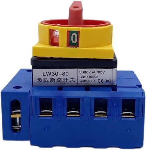 80A Isolator Disconnect Switch LW30-80/5P Three-Phase Five Wire Load Isolation Power Cut-Off Silver Contact Rotary Cam in Saudi Arabia