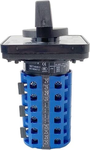 LW26-20/6 Rotary Cam Switch 64X64mm Panel 690V 20A 6 Poles for Welding Machine 10 Position Silver Contact in Saudi Arabia