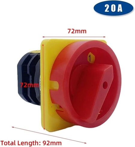 Padlock Rotary Cam Switch HZ5-20/4 L03GS Off-ON Silver Contact AC380V 20A Two Poles Machine Tool Motor Control in Saudi Arabia