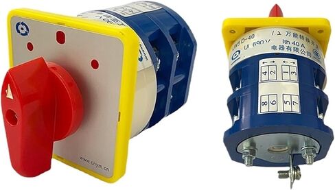LW5 Electric 3 Position Manual Changeover Cam Switch 40A 690V 2 Poles Rotary Knob Commutateur Rotatif LW5D-40/2(Custominze Wiring) in Kuwait