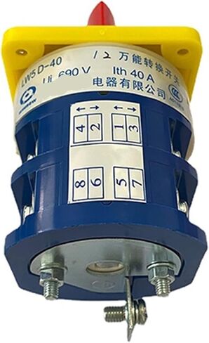 LW5 Electric 3 Position Manual Changeover Cam Switch 40A 690V 2 Poles Rotary Knob Commutateur Rotatif LW5D-40/2(Custominze Wiring) in Kuwait