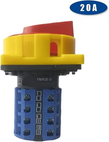 LW26GS-20 690V 20A Padlock Rotary Cam Switch Off-ON 2 Position 4 Poles 16 Terminals Main YMW26-20/4GS in Saudi Arabia