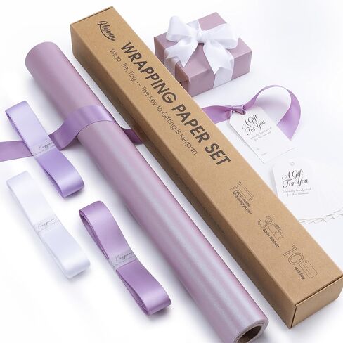 لفة ورق تغليف Keypan Sage Green مقاس 17 بوصة × 33 قدمًا مع خطوط قطع، مجموعة تغليف هدايا مع شريط وعلامات لعيد الميلاد، وأعياد الميلاد، والزفاف، وحفلات استقبال المولود الجديد، وحفلات الزفاف، والربيع in Kuwait