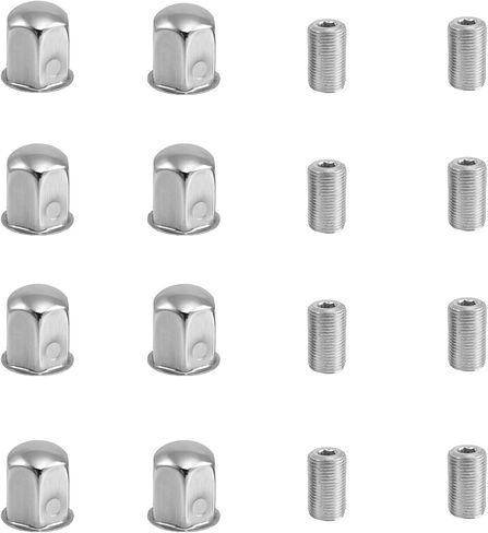 8Pcs Lug Nuts with Adapter for CXRCY 19.5" 10 Lug Wheel Simulators Fit 2005-2021 Ford F450/F550 in Saudi Arabia