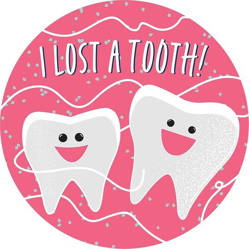Barker Creek Stickers/Badges, Lost a Tooth, 32 Stickers, 8 Each of Four Colorful Designs That Measure 2.37" in Diameter (3200) in Kuwait