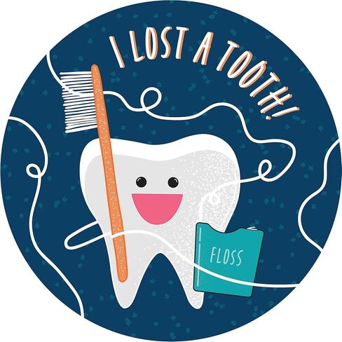 Barker Creek Stickers/Badges, Lost a Tooth, 32 Stickers, 8 Each of Four Colorful Designs That Measure 2.37" in Diameter (3200) in Kuwait