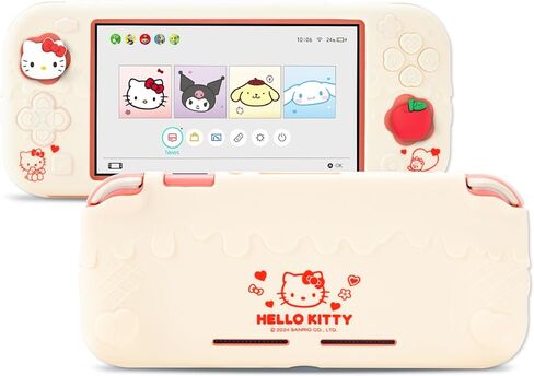 Switch Lite Protective Case,Soft Silicone Protective Cover Case,Anti-Scratch Protector for Switch Lite with 2 Thumb Grip Caps - HLK Off White in Saudi Arabia