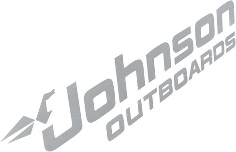2Pc Johnson Outboards Decals Stickers Fit for Boat Motor (White) in Kuwait