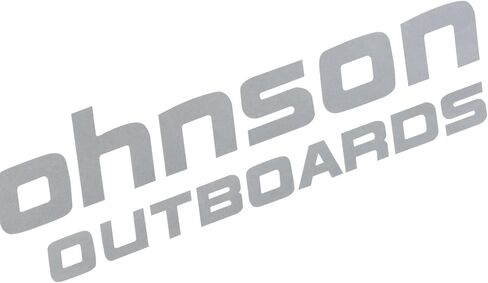 2Pc Johnson Outboards Decals Stickers Fit for Boat Motor (White) in Kuwait