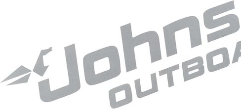 2Pc Johnson Outboards Decals Stickers Fit for Boat Motor (White) in Kuwait