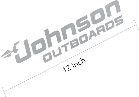 2Pc Johnson Outboards Decals Stickers Fit for Boat Motor (White) in Kuwait