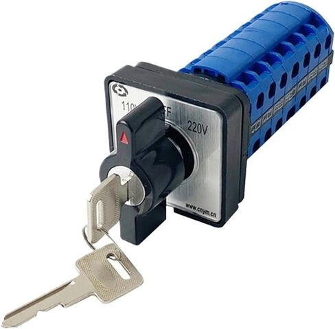 YMW26-20YS2/7 Electric Dual Power Control 20A 7 Poles Three Position with Key Lock Changeover Rotary Knob Cam Switch in Saudi Arabia
