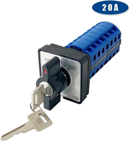 YMW26-20YS2/7 Electric Dual Power Control 20A 7 Poles Three Position with Key Lock Changeover Rotary Knob Cam Switch in Saudi Arabia