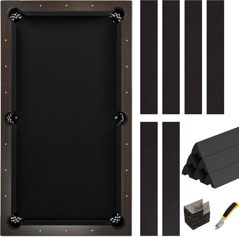 8 ft Pool Table Felt and Bumper Kit for Billiard Cloth with Pool Table Bumpers and Cushions Facing, 6 Pcs Cloth Strips and Staple Remover-Burgundy in Saudi Arabia