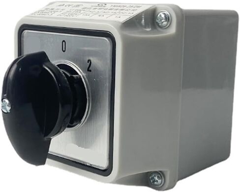 LW26-25/2M Changeover Cam 3 Position Rotary Switch 25A 2 Poles with Waterproof Enclosure Box Electric Motor Reversing(Switch Box 01) in Kuwait