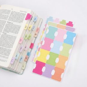 60Pcs Large Print Bible Index Tabs & Bookmarks, Bible Tabs，Pastel Color Bible Study Supplies Kit, Christian Gifts for Men and Women, Baptism Easter Mother's Day Gift in Kuwait