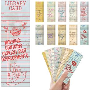 100 Pcs Spicy Romance Paper Bookmarks, Funny Smut Library Card Paper Bookmark for Women Man, Retro Library Page Marks for Adults Reading Lovers Bookish Accessories Gifts in Saudi Arabia