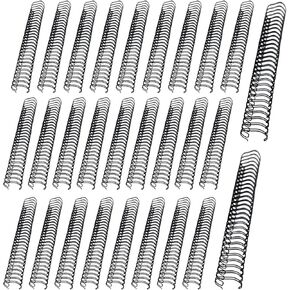 100 Pcs Black 34-Hole Twin-Loop Binding Wire, 9/16 in 14.3mm, 3:1 Pitch Dual Coil Spines for Notebooks Calendars Documents, Holds About 120 A4 Paper in Saudi Arabia