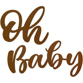 Gold Oh Baby Sign for Baby Shower Arch Backdrop - Glitter Felt Baby Shower Signs Gold Glitter Letters for Baby Banner Backdrop Gender Reveal Party Decor Wall Photo Props 1st Birthday Decorations in Saudi Arabia