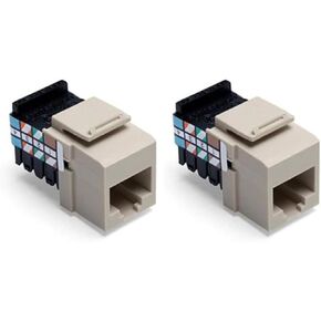 Leviton 41108-RB8 Voice Grade QuickPort Connector, Brown in Saudi Arabia