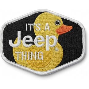 It's a Jeep Thing Duck Logo Iron On Patches | 4" x 3" Embroidered Heat Seal Patch for Clothes, Backpacks, Hats, Jackets, and Jeans in Kuwait