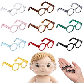 Doll Glasses, 10 Piece Assorted Color Doll Eyewear Set, Fashionable Accessories for Doll Play, Durable Plastic Doll Glasses for Various Doll Sizes in Saudi Arabia