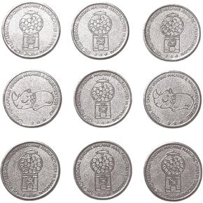 100Pcs 25mm Stainless Steel Coin Tokens Gumball Machine Coin Tokens Game Refill Coins for Coffee Capsule Storage Machine(Size:100pcs) in Saudi Arabia