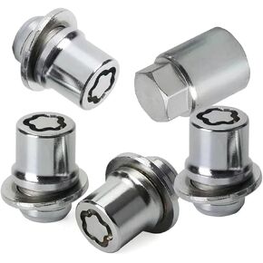 5 PCS M12 x 1.5 Wheel Lug Nut Kit, Metal Anti-Theft Locking Lug Nuts, Compatible with Avalon C-HR Camry Celica Corolla Highlander Lexus Replace OEM Number# 00276-00900 (Silver) in Saudi Arabia