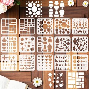 INFUNLY 12Pcs Flowers Vine Wall Stencil for Painting 4.72×11.8" Reusable Wall Stencils Floral Borders Painting Stencil Rustic Lace Walls Template for Crafts Cement Wood Furniture Bedroom Home Decor in Kuwait