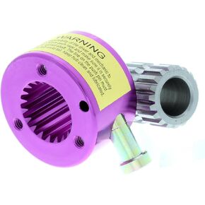 Aluminum Quick Release Steering Wheel Hub, 3/4 Inch Splined, Push Button Release, Billet Aluminum with Steel Sleeve, Purple Anodized Finish, Easy Removal for Race Cars in Saudi Arabia