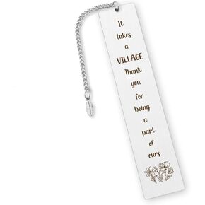 Teacher Gifts Nanny It Takes a Village Metal Bookmarks Thank You Gift for Babysitter Daycare Provider Coworker OBGYN Gifts Nicu Nurse Midwife Labor and Delivery Birthday Back to School Christmas Gift in Saudi Arabia