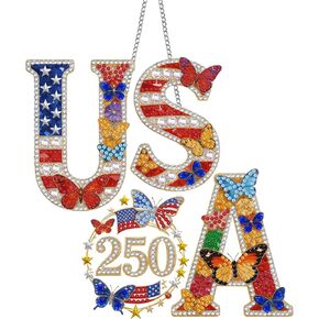 Hanging Diamond Art Kits for Adults Statue of Liberty America - 8x8 Inch Double-Sided Acrylic Board DIY Crystal Diamond Suncatcher Pendant, Sparkling Home Wall or Window Decor Handmade Gift in Saudi Arabia