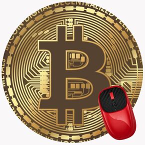 Mouse Pad Bitcoin Crypto Currency, Premium-Textured Mouse Mat with Non-Slip Rubber Base, Cute Round Mousepad for Laptop Computer Office Desk Accessories,7.9 inch in Saudi Arabia