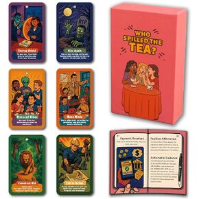 Who Spilled The Tea? Oracle Cards with Guidebook 50 Cards Oracle Cards for Beginners,Relationship Insight, Hidden Motives & Real-Life Guidance Easy Daily Guidance & Self Discovery Oracle Deck in Saudi Arabia