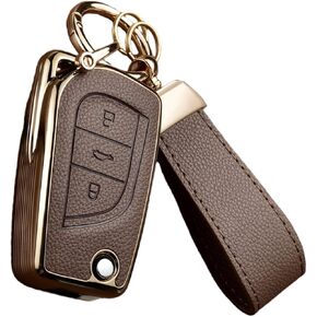 غطاء مفتاح فوب متوافق مع تويوتا فورتشنر تندرا كامري RAV4، جلد + غطاء مفتاح TPU مفتاح قلاب 3/4 أزرار in Kuwait