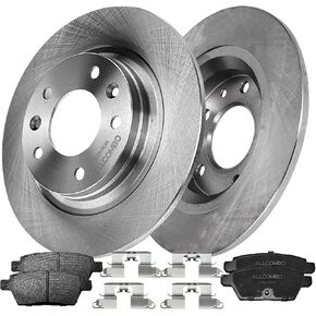 ALLCOMBO 11.02" Rear Brake Kit for 2006 2007 2008 2009 2010 2011 2012 Ford Fusion, 2007-2012 Lincoln MKZ, 2006 Lincoln Zephyr Replacement Brakes Rotors and Ceramic Pads 31325 1161 in Saudi Arabia
