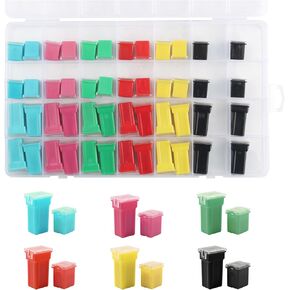 48PCS Tall & Low Profile Jcase Fuse Assortment Kit,Box Shaped Car Fuses Assortment Kit Includes 20A 30A 40A 50A 60A 80A,Professional Automotive Fuses Assortments Kits in Saudi Arabia