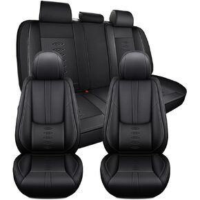Car Seat Covers for KIA K5 2021-2026,Waterproof Soft Leather Seat Covers 5-Seats Standard,Interior Accessories with Airbag,Automobile Seat Cover Sets for K5(Black) in Saudi Arabia