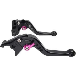 Short Brake Clutch Handle Lever Replacement for Kawasaki Ninja 650 650R Z650 ER-6F EX650 2017-2025 Z900 Vulcan S 650 Z650RS, CNC Aluminum Shorty Levers(Pink Handle Black Adjustment) in Saudi Arabia