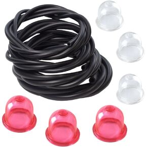 Black Rubber Fuel Line & Primer Bulb Set, 4 Sizes (4 Feet Each) Fuel Tubing + 6PCS Bulbs, Replacement for Most 2 Cycle Small Engine Outdoor Power Tools in Saudi Arabia