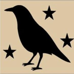 Pack of 3 Primitive Crow with Stars Stencils Cut from 4 Ply Mat Board, 11x14, 8x10 and 5x7 in Saudi Arabia