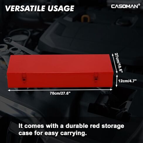 CASOMAN 21-Piece 1" Drive Jumbo Impact Socket Set, 6-Point, Shallow Large Socket Set, SAE (1-5/8" to 3-1/8"), Includes Extension Bars, Ratchet, CR-MO Steel in Kuwait