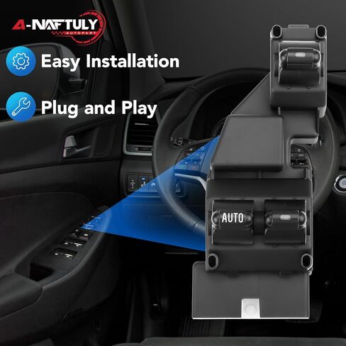 Driver Side Master Power Window Switch Replacement fits for 1999-2001 Dodge Ram 1500, 1999-2002 Ram 2500 3500, 1999-2000 Dodge Dakota, Front Left Driver Side Window Switch, 56021912AA in Kuwait