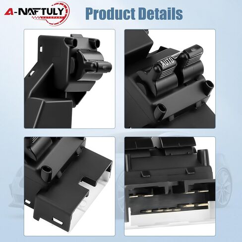 Driver Side Master Power Window Switch Replacement fits for 1999-2001 Dodge Ram 1500, 1999-2002 Ram 2500 3500, 1999-2000 Dodge Dakota, Front Left Driver Side Window Switch, 56021912AA in Kuwait