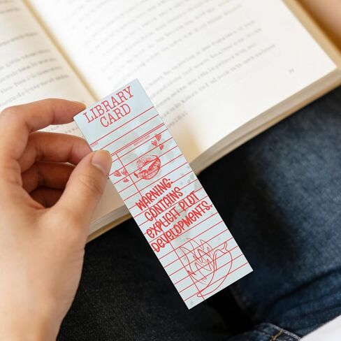 100 Pcs Spicy Romance Paper Bookmarks, Funny Smut Library Card Paper Bookmark for Women Man, Retro Library Page Marks for Adults Reading Lovers Bookish Accessories Gifts in Saudi Arabia