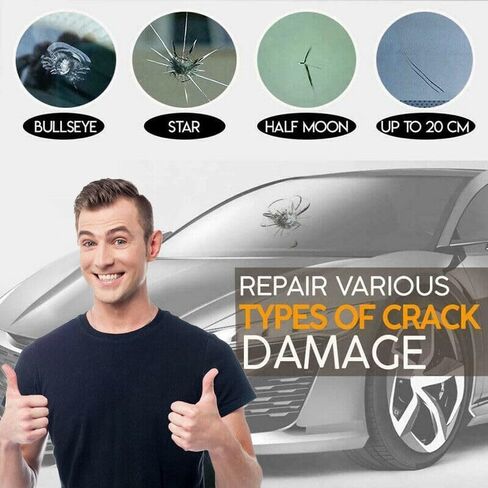 Windshield Crack Repair Kit,5 Bottles,2026 Upgrade Nano Glass Repair Liquid for Cracks & Chips,Cracks Gone Glass Remover Fluid for Quick Fix Windshields,Windows,Mirrors(Black in Saudi Arabia