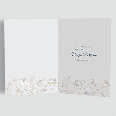 Birthday Card for Dad – Navy Gold A5 Greeting Card with Printed Verse – Premium UK Made Design in Saudi Arabia
