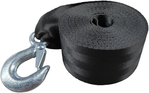 Trailer Winch Strap with Safety Snap Hook, 2" x 20' 10000 IBS Heavy Duty Polyester Car Tow Rope, Universal Auto Towing Accessories for Vehicles, Boats and Jet Ski in Saudi Arabia