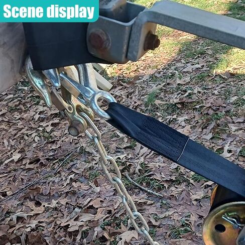 Trailer Winch Strap with Safety Snap Hook, 2" x 20' 10000 IBS Heavy Duty Polyester Car Tow Rope, Universal Auto Towing Accessories for Vehicles, Boats and Jet Ski in Saudi Arabia