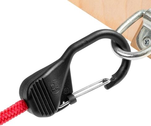 Nite Ize SlideLock Carabiner Bungee - Simple Carabiner Clip with Sliding Lock Feature - Adjustable Bungee Strap for Securing & Bundling Gear - 24", Red (4 Pack) in Kuwait